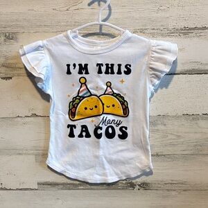 ❤️ PICK 4/$20 White Kids Taco Graphic T-Shirt